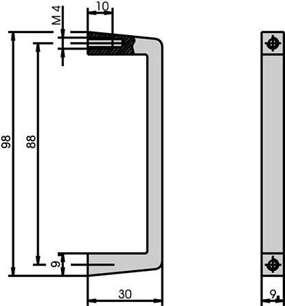 Uchwyt aluminiowy 98mm nVent