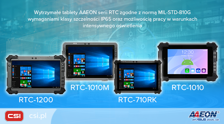 Wytrzymałe tablety RTC